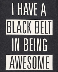 Boys Black Belt Graphic Tee
