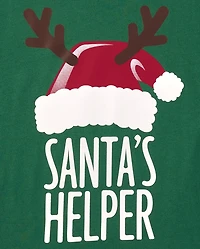 Kids Matching Family Santa's Helper Graphic Tee
