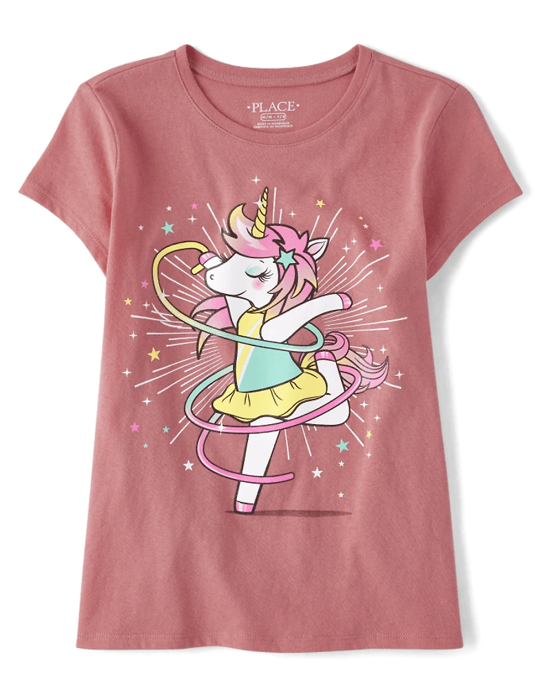 Girls Unicorn Dancer Graphic Tee