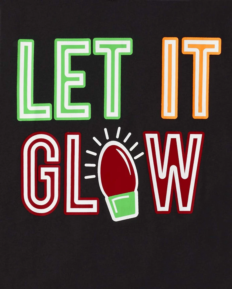 Adult Matching Family Glow Let It Cotton Pajamas