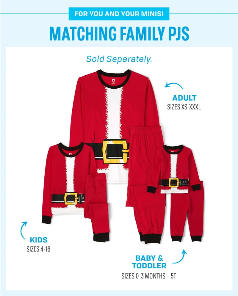 Baby And Toddler Matching Family Santa Suit Snug Fit Cotton Pajamas