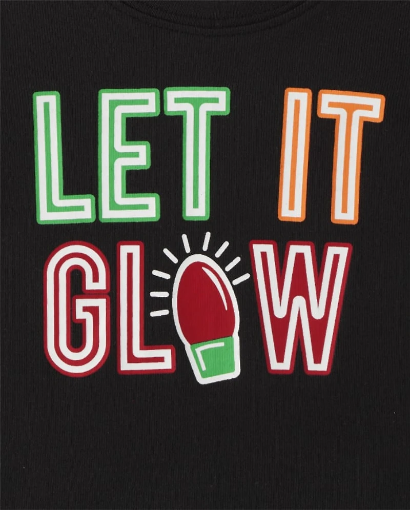 Baby And Toddler Matching Family Glow Let It Snug Fit Cotton Pajamas