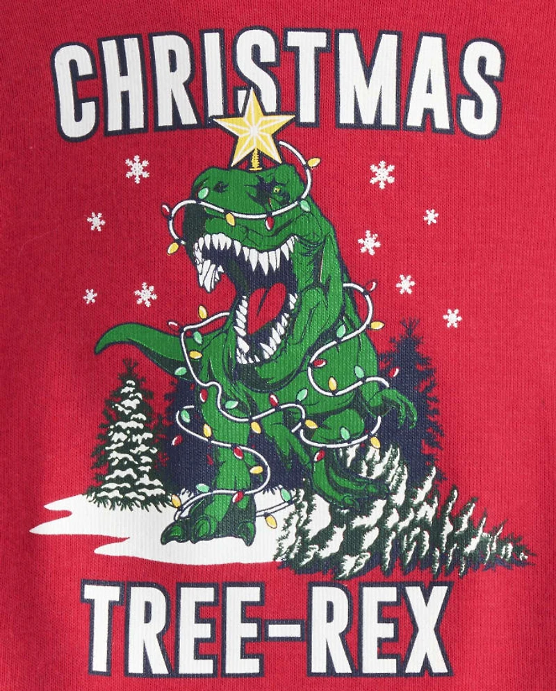 Baby And Toddler Matching Family Glow Christmas Tree-Rex Snug Fit Cotton Pajamas