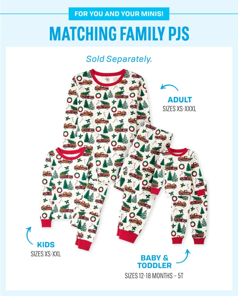 Kids Matching Family Truck Snug Fit Cotton Pajamas