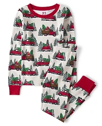 Kids Matching Family Truck Snug Fit Cotton Pajamas
