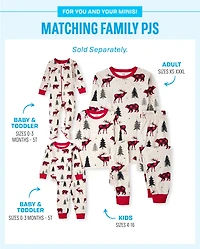 Kids Matching Family Mountain Snug Fit Cotton Pajamas