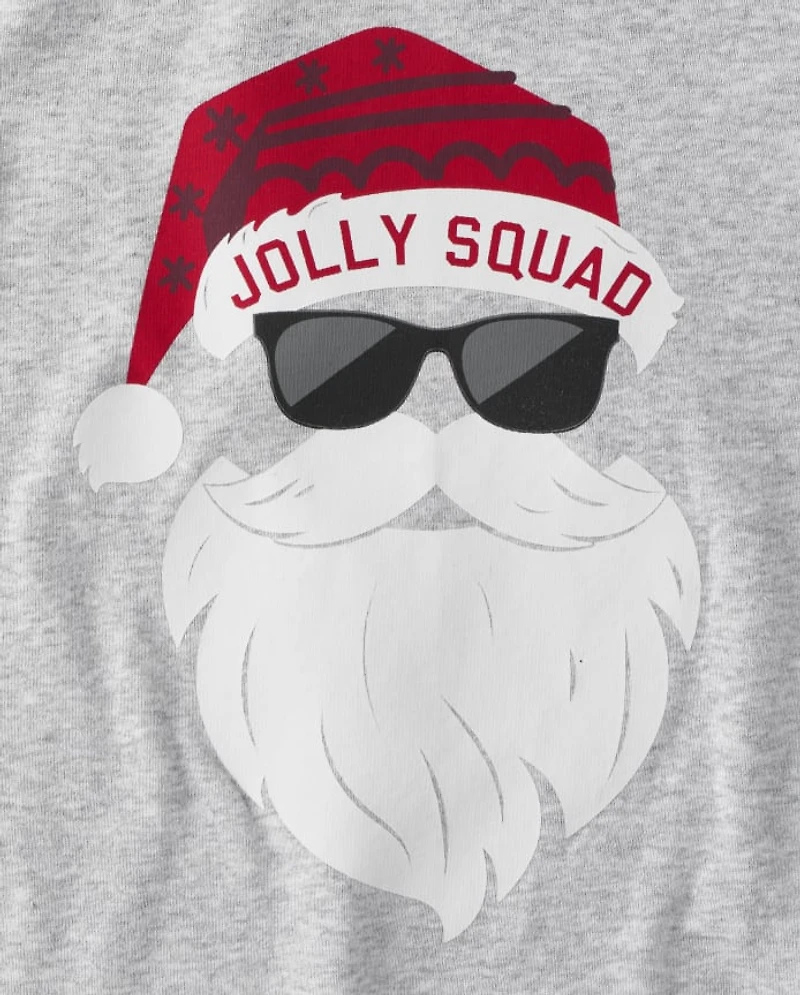 Kids Matching Family Glow Jolly Squad Snug Fit Cotton Pajamas