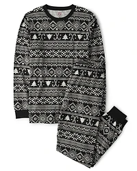 Adult Matching Family Candy Cane Fairisle Cotton Pajamas