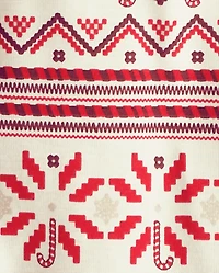 Pyjama familial assorti pour bébé et enfant en bas âge, coupe ajustée, motif canne à sucre jacquard