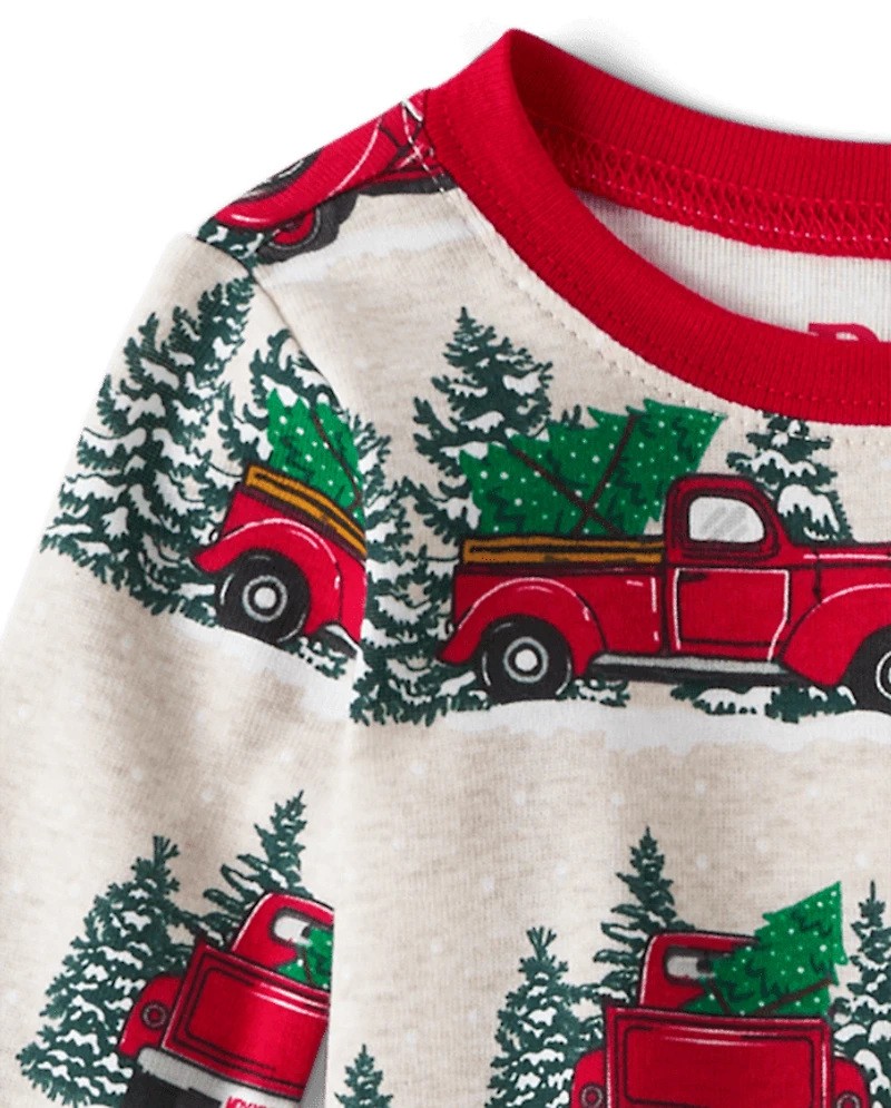 Baby And Toddler Matching Family Truck Snug Fit Cotton Pajamas