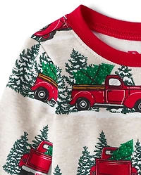Baby And Toddler Matching Family Truck Snug Fit Cotton Pajamas
