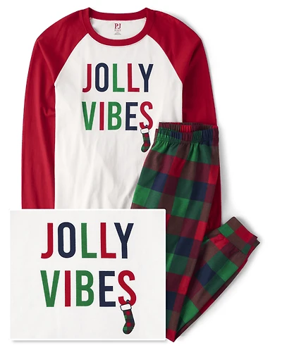 Adult Matching Family Jolly Vibes Cotton Pajamas