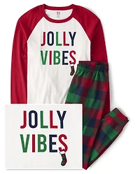 Adult Matching Family Jolly Vibes Cotton Pajamas