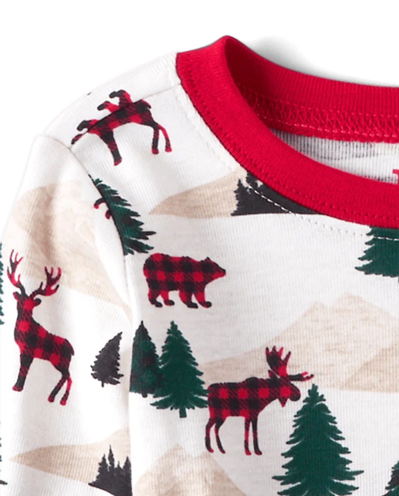 Baby And Toddler Matching Family Mountain Snug Fit Cotton Pajamas