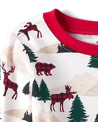 Baby And Toddler Matching Family Mountain Snug Fit Cotton Pajamas