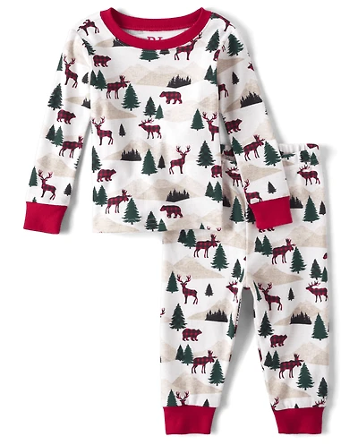 Baby And Toddler Matching Family Mountain Snug Fit Cotton Pajamas