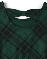 Baby And Toddler Girls Plaid Cut Out Dress