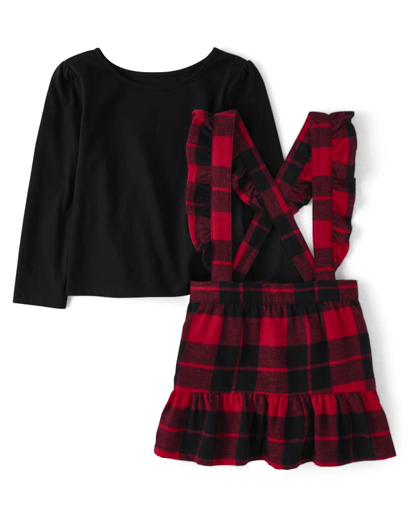 Toddler Girls Buffalo Plaid 2-Piece Outfit Set
