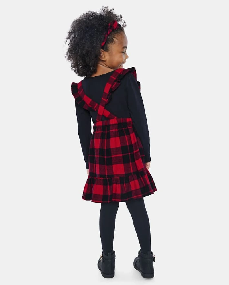Toddler Girls Buffalo Plaid 2-Piece Outfit Set