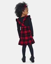 Toddler Girls Buffalo Plaid 2-Piece Outfit Set