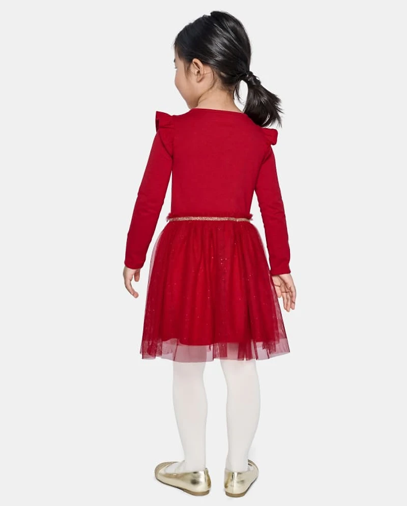 Baby And Toddler Girls Heart Mesh Tutu Dress