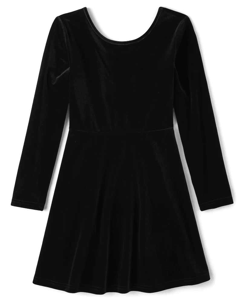 Girls Velour Everyday Dress