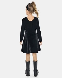 Girls Velour Everyday Dress