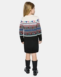 Baby And Toddler Girls Heart Fairisle Sweater Dress