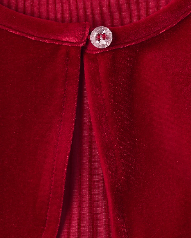 Toddler Girls Velour Shrug