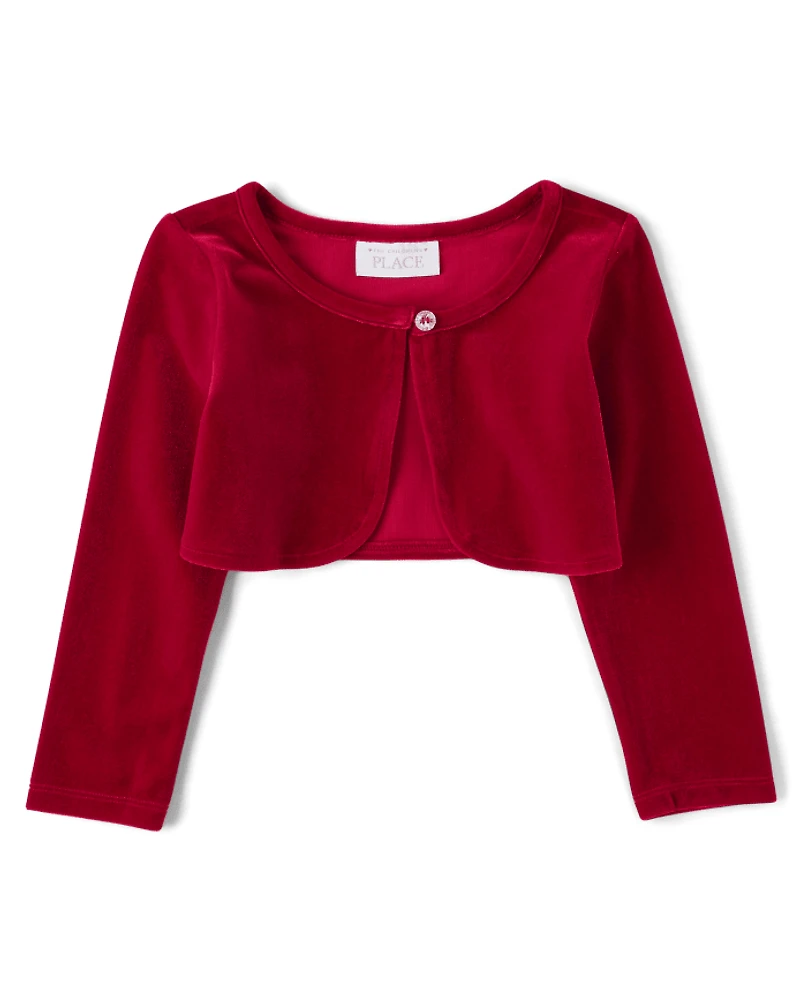 Toddler Girls Velour Shrug