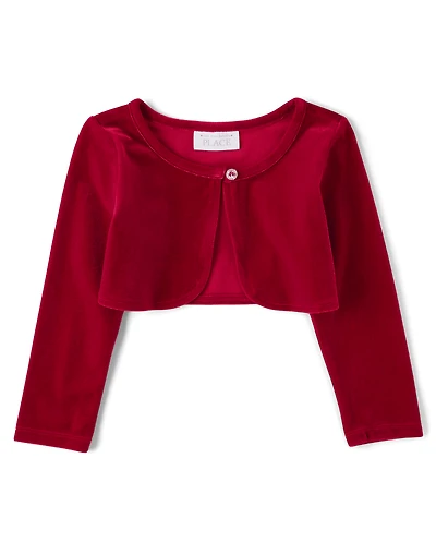 Boléro en velours pour petites filles