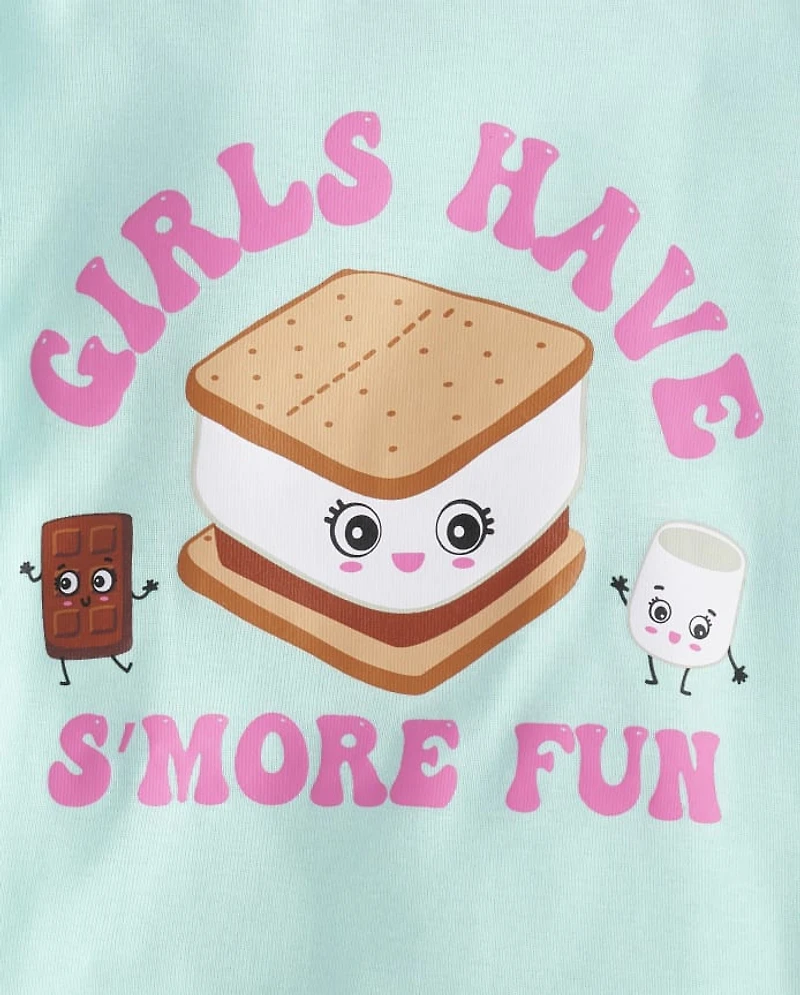 Girls S'more Fun Snug Fit Cotton Pajamas