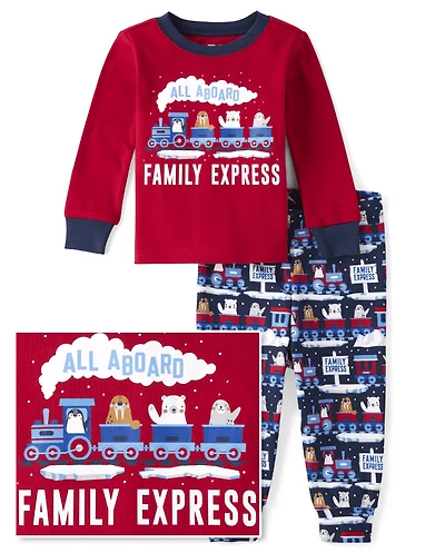 Baby And Toddler Boys Train Snug Fit Cotton Pajamas