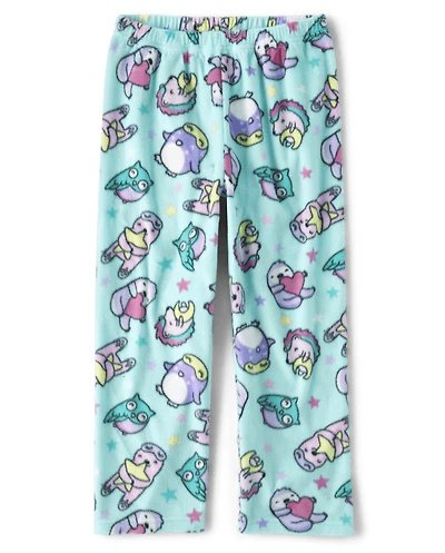 Girls Animal Fleece Pajama Pants