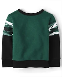 Baby And Toddler Boys Camo Colorblock Premium Fleece 2-Piece Outfit Set