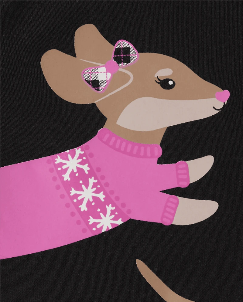 Baby Girls Dog Bodysuit 4-Pack