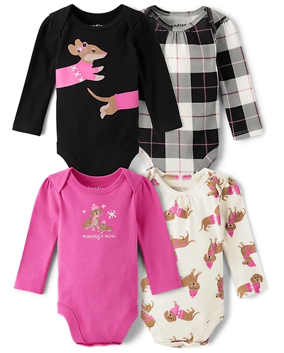 Lot de 4 cache-couches pour chien bébé fille