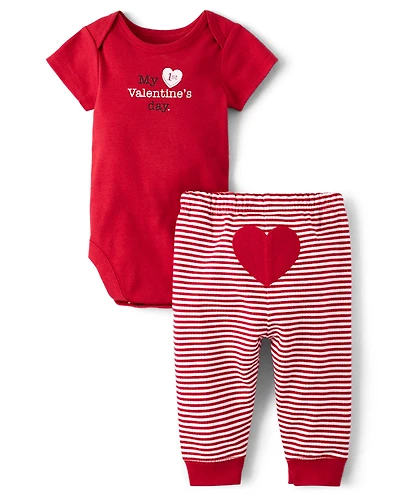 Ensemble de vêtements jeu 2 pièces pour la Saint-Valentin Bébé First