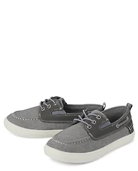 Kids Chambray Boat Shoes