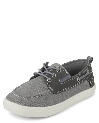 Chaussures bateau en chambray pour enfants