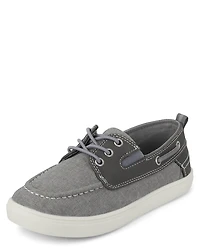 Kids Chambray Boat Shoes