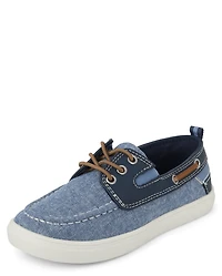 Chaussures bateau en chambray pour enfants