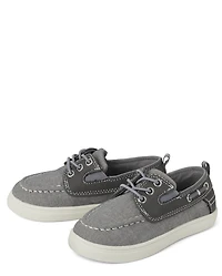 Toddler Boys Chambray Boat Shoes