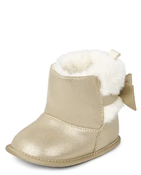 Baby Girls Shimmer Bow Chalet Boots