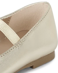 Toddler Girls Metallic Glitter Ballet Flats