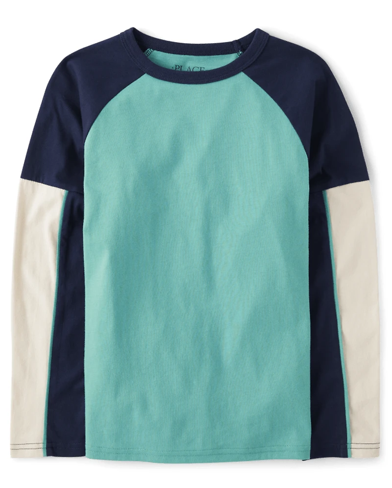 Boys Colorblock Raglan Top