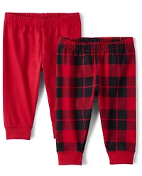 Baby Boys Buffalo Plaid Pants 2-Pack