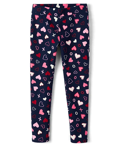 Girls Heart Ponte Knit Jeggings