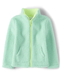 Girls Sherpa Zip-Up Jacket