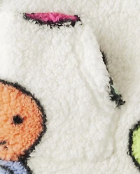 Girls Print Sherpa Zip-Up Jacket